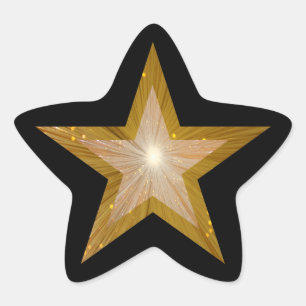 Gold Star star-shape sticker black