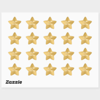 Gold Star Star Sticker