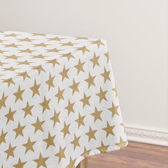 Gold Star Tablecloth for Christmas Zazzle.co.uk