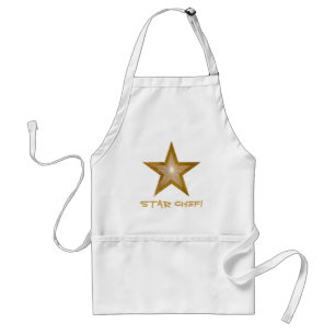 Gold Star 'two tone'  'STAR CHEF!' apron