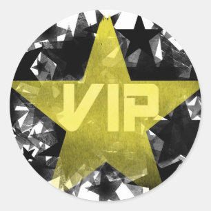Gold Star VIP Classic Round Sticker