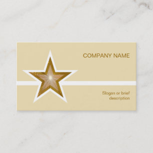 Gold Star white line business card cream