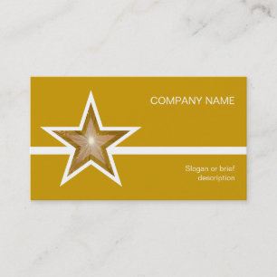 Gold Star white line business card template gold