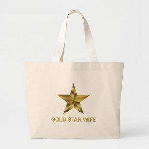 Gold Star Wife Large Tote Bag