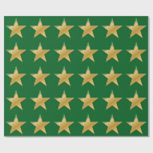 Gold Star Wrapping Paper