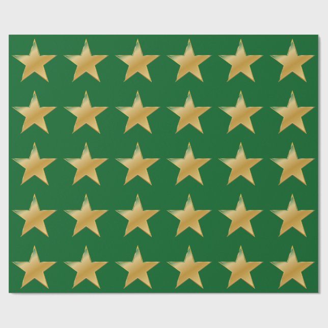 Gold Star Wrapping Paper (Flat)