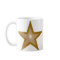 Gold Star  'Your Text' two tone mug white
