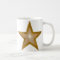 Gold Star  'Your Text' two tone mug white