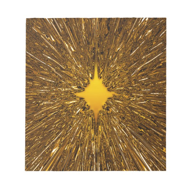 Gold starburst pattern notepad (Front)
