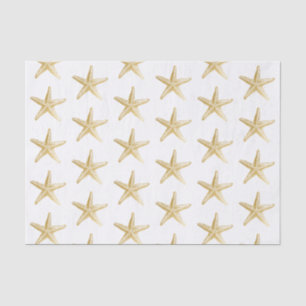 Gold Starfish Beach Coastal Theme Tissue Paper