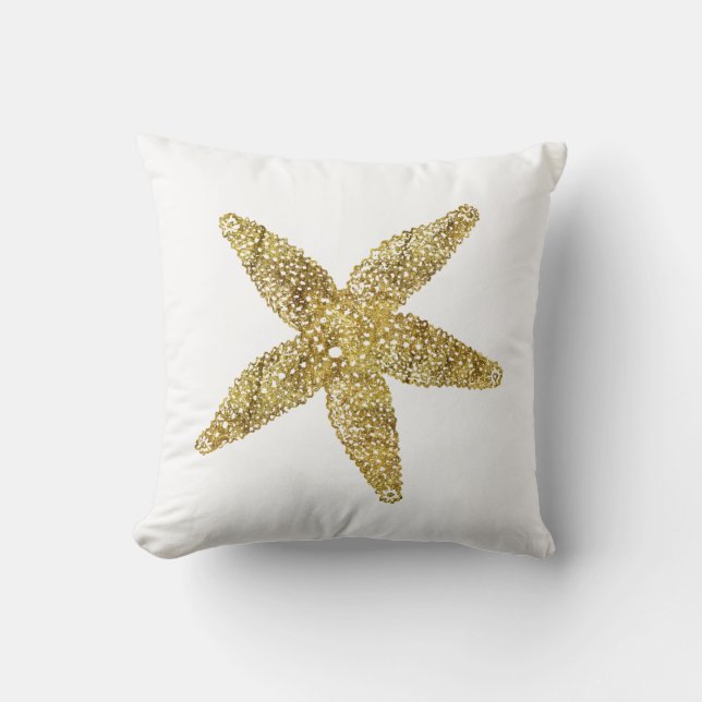 Gold Starfish Cushion (Front)
