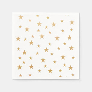 Gold Stars and white Napkin