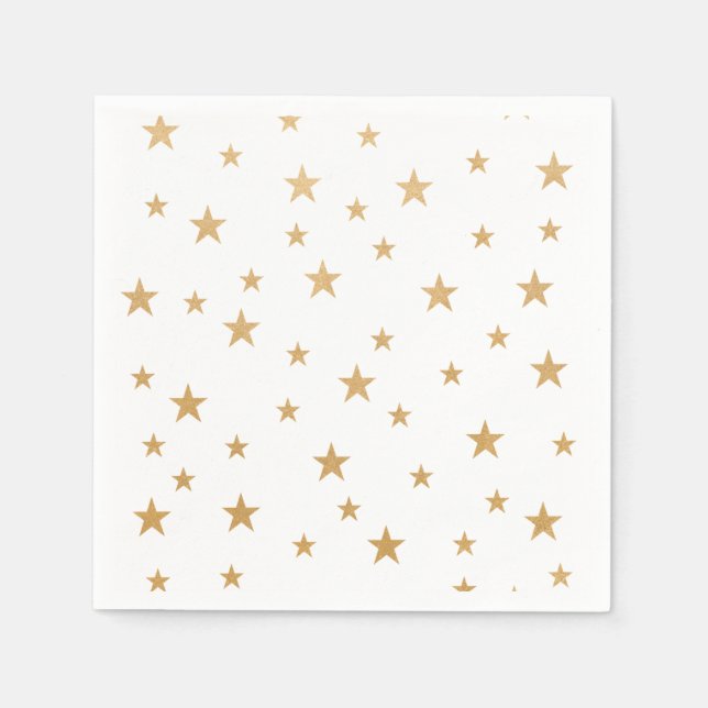 Gold Stars and white Napkin (Front)