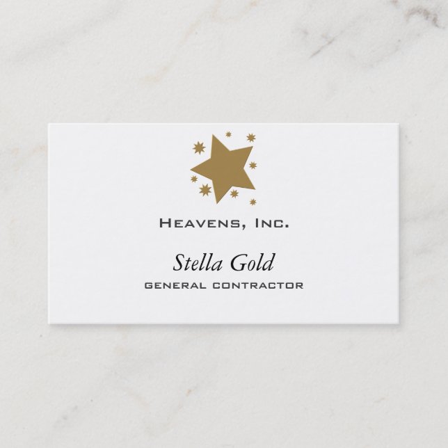 Gold Stars Business Card (Front)
