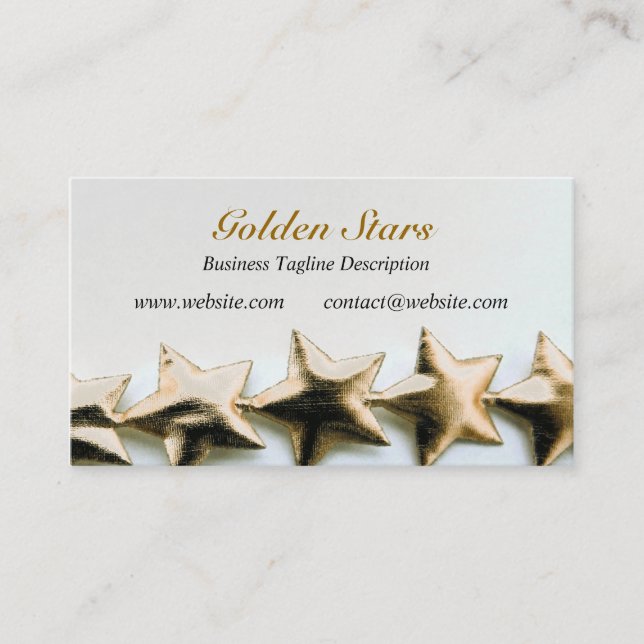 Gold Stars Business Card (Front)