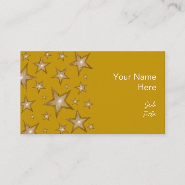 Gold Stars business card side gold (Front)