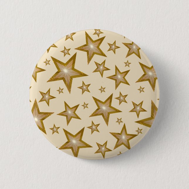 "Gold" Stars button cream (Front)