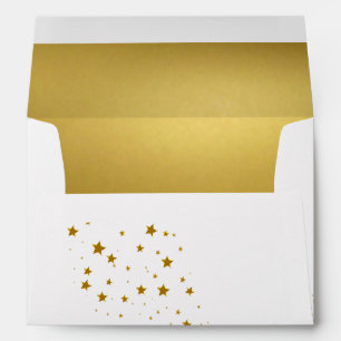 Gold Stars Christmas Envelope