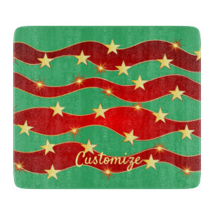 Gold Stars Christmas Sky Thunder_Cove Cutting Board