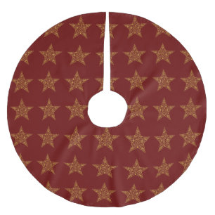 Gold Stars Christmas Tree Skirt
