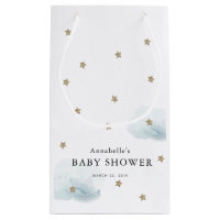 Gold Stars & Clouds Baby Shower Gift Bag