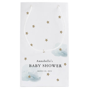 Gold Stars & Clouds Baby Shower Gift Bag