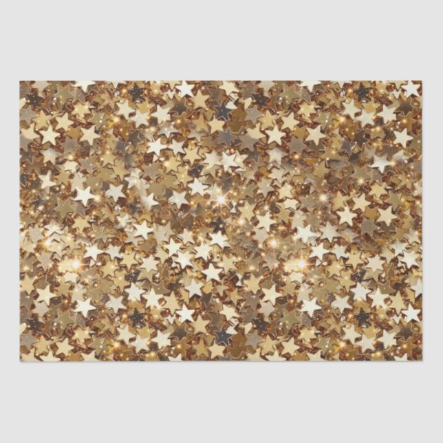 Gold Stars Confetti Tissue Paper (Front)