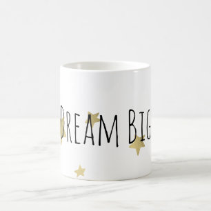Gold Stars Dream Big Personalised Coffee Mug