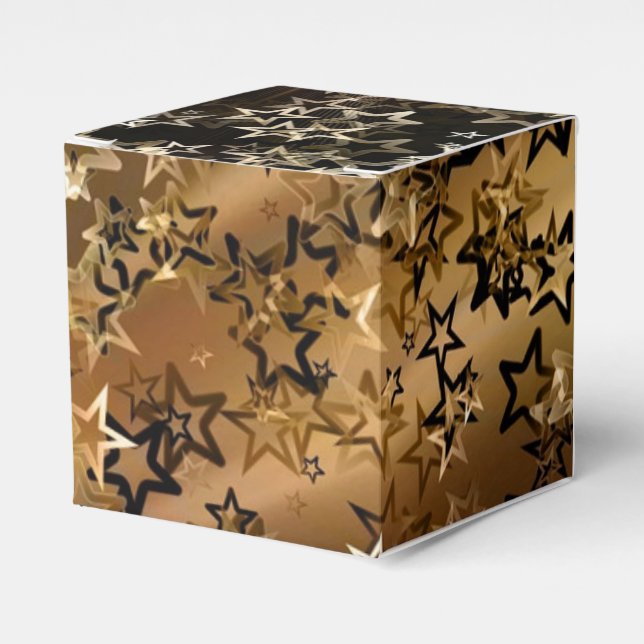 Gold Stars Favour Box (Front Side)