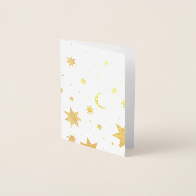 Gold stars. foil card (Front)