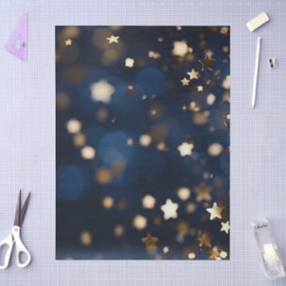 Gold Stars Glitter Tissue Paper