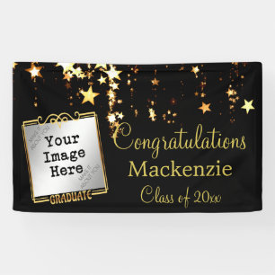 Gold Stars Graduation Sign w/ Photo