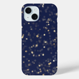 Gold Stars On Blue iPhone 15 Case