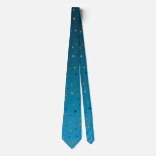 Gold stars on blue.  tie