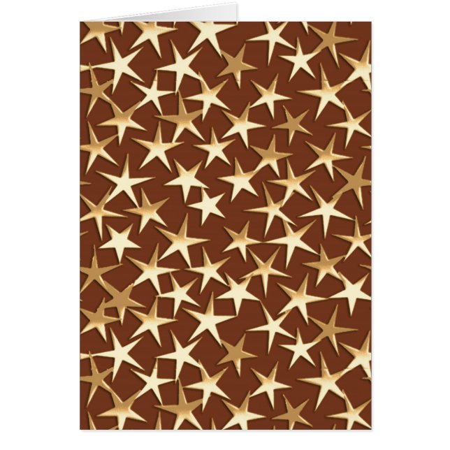 Gold stars on chocolate brown (Front)