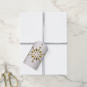 Gold Stars on Silver Gift Tags