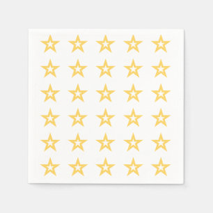 Gold stars on white napkin