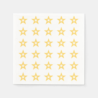 Gold stars on white napkin