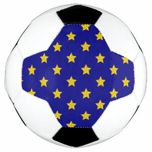 Gold Stars Pattern, Navy Blue, Exclusive Football