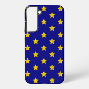 Gold Stars Pattern, Navy Blue, Exclusive Samsung Galaxy Case
