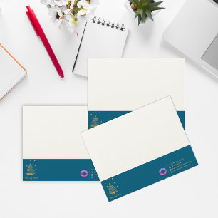 Gold Stars Peace Joy Hope Corporate Company Logo Custom Letterhead