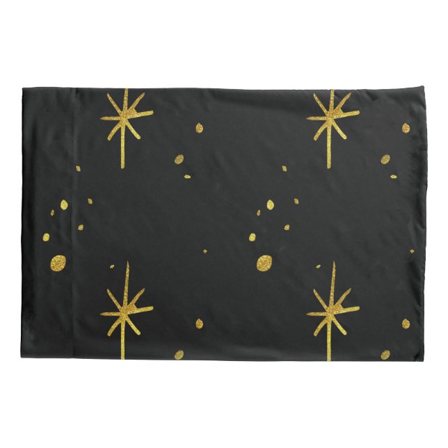 Gold Stars  Pillowcase (Back)