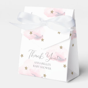 Gold Stars & Pink Clouds Baby Shower Favour Box