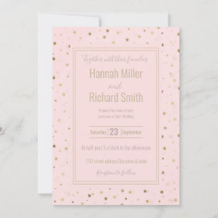 Gold Stars Pink Gradient Design