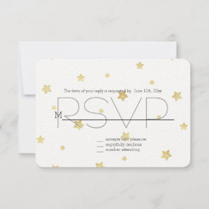 Gold Stars RSVP Card