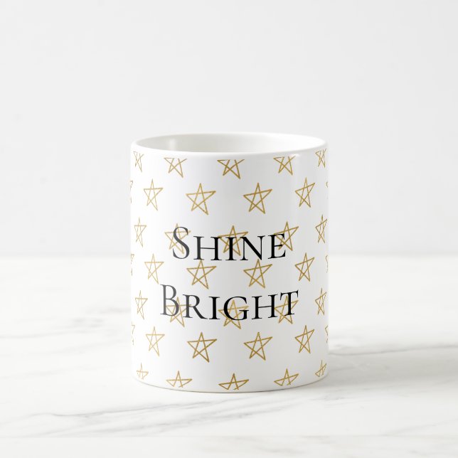 Gold Stars Shine Bright Coffee Mug (Center)