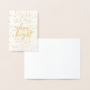 Gold Stars Shine Bright Foil Card
