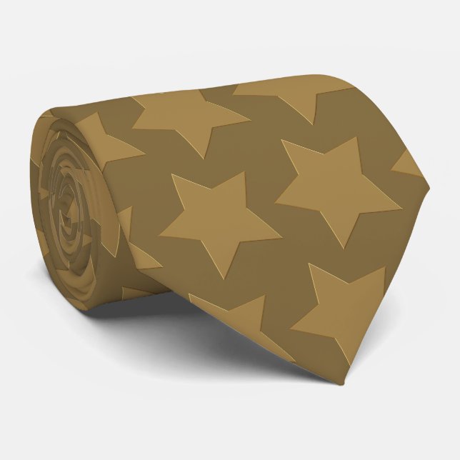 Gold Stars Tie (Rolled)