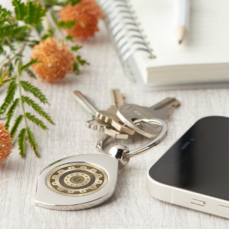 Gold Steampunk  Key Ring