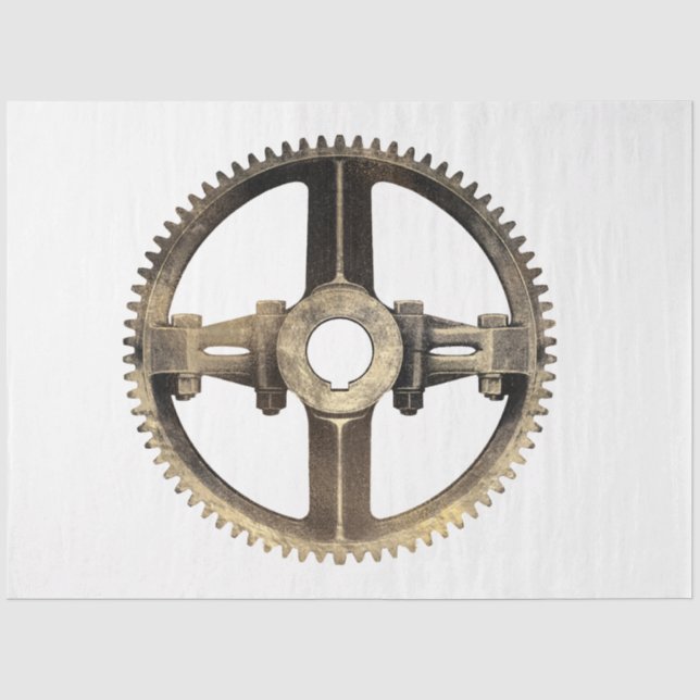 Gold SteamPunk Series Design 26 Tissue Paper (Front)